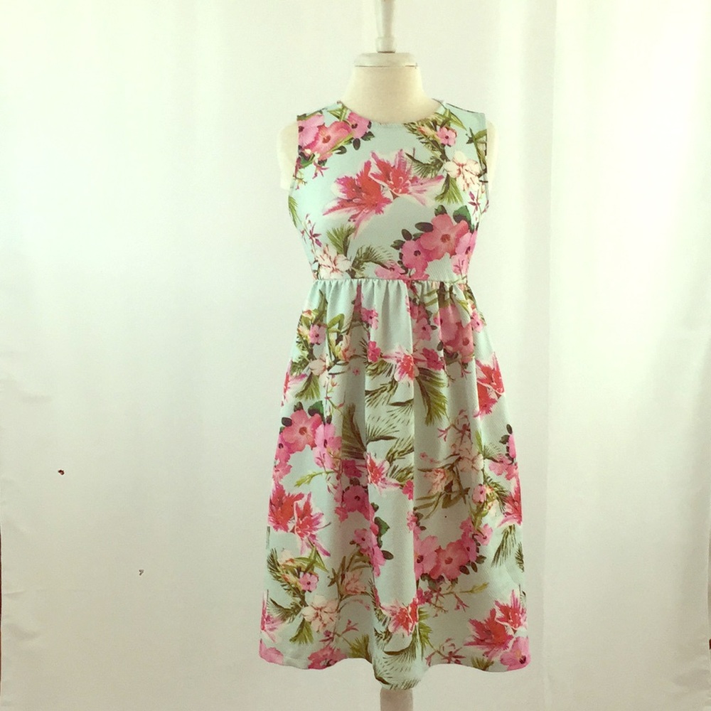 {asos Maternity} Teal Floral Dress- Baby Shower